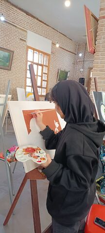 بازدید مدیرکل کانون استان از رویداد نقاشی «نقش طوفان» در ستایش قهرمانان مقاومت، با مشارکت اعضای هنرمند مراکز تبریز