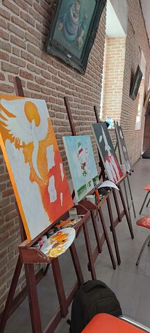 بازدید مدیرکل کانون استان از رویداد نقاشی «نقش طوفان» در ستایش قهرمانان مقاومت، با مشارکت اعضای هنرمند مراکز تبریز