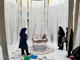 گزارش تصویری برپایی نمایشگاه طرح کتابخوانی متری در کانون کرمانشاه