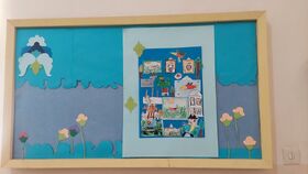 تلفیق معرفی کتاب با هنرهای کلاژ، سفالگری و کاردستی در مرکز ۲ نیشابور