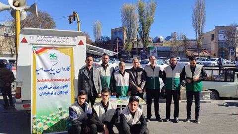 میز خدمت کانون پرورش فکری در نماز جمعه اردبیل