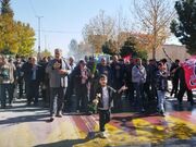 اعضا و مربیان کانون پرورش فکری در مراسم استقبال و تشییع پیکر شهدای گمنام