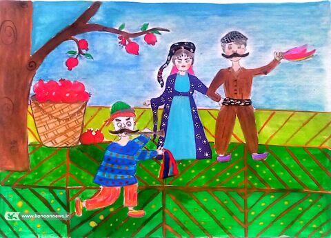 آثار نقاشی اعضاء کودک و نوجوان کانون پرورش فکری کودکان و نوجوانان استان کردستان در مسیر دهمین دوسالانه «ایران من»