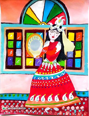 آثار نقاشی اعضاء کودک و نوجوان کانون پرورش فکری کودکان و نوجوانان استان کردستان در مسیر دهمین دوسالانه «ایران من»