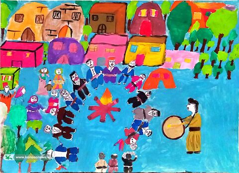 آثار نقاشی اعضاء کودک و نوجوان کانون پرورش فکری کودکان و نوجوانان استان کردستان در مسیر دهمین دوسالانه «ایران من»