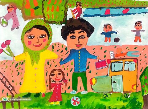 آثار نقاشی اعضاء کودک و نوجوان کانون پرورش فکری کودکان و نوجوانان استان کردستان در مسیر دهمین دوسالانه «ایران من»