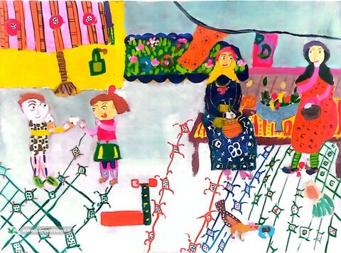 آثار نقاشی اعضاء کودک و نوجوان کانون پرورش فکری کودکان و نوجوانان استان کردستان در مسیر دهمین دوسالانه «ایران من»