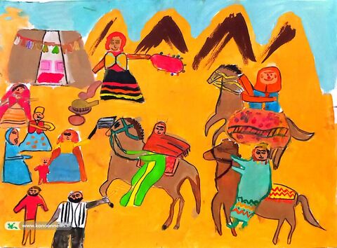 آثار نقاشی اعضاء کودک و نوجوان کانون پرورش فکری کودکان و نوجوانان استان کردستان در مسیر دهمین دوسالانه «ایران من»