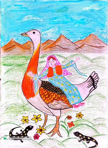 آثار نقاشی اعضاء کودک و نوجوان کانون پرورش فکری کودکان و نوجوانان استان کردستان در مسیر دهمین دوسالانه «ایران من»