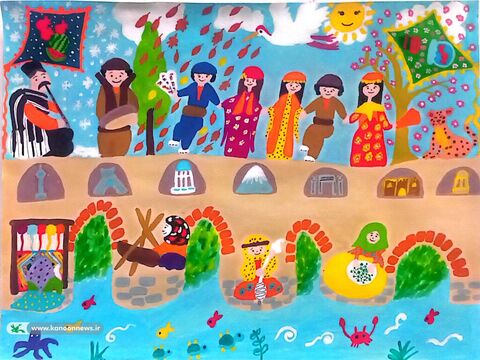 آثار نقاشی اعضاء کودک و نوجوان کانون پرورش فکری کودکان و نوجوانان استان کردستان در مسیر دهمین دوسالانه «ایران من»