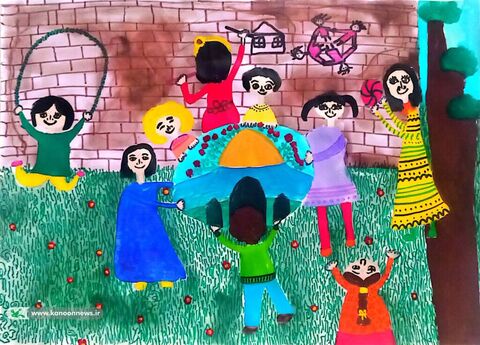 آثار نقاشی اعضاء کودک و نوجوان کانون پرورش فکری کودکان و نوجوانان استان کردستان در مسیر دهمین دوسالانه «ایران من»