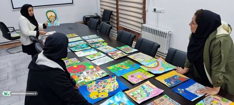 آثار نقاشی اعضاء کودک و نوجوان کانون پرورش فکری کودکان و نوجوانان استان کردستان در مسیر دهمین دوسالانه «ایران من»