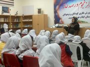 حضور دانش آموزان مدرسه دختران توحید یک در مرکز نجوم و رصدخانه استان ایلام