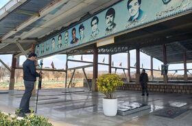 ضبط قصه محیطی زندگی شهید "حاج رمضان" در مزار شهدای سنقر