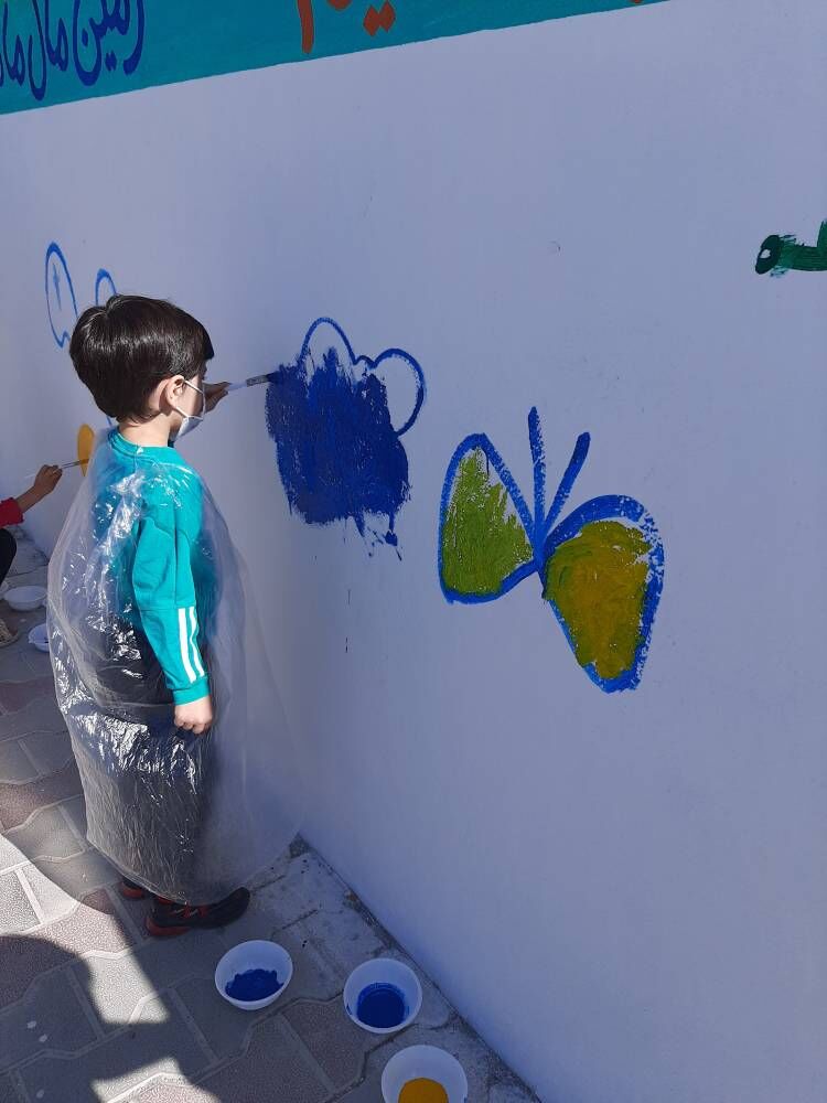 دیوار ۴۷ در آباده به بستر خلاقیت و مشارکت کودکان و نوجوانان با نیازهای ویژه تبدیل شد