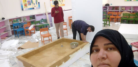 آغاز ساخت دکور هفدهمین جشنواره ملی پژوهش در کانون استان قم