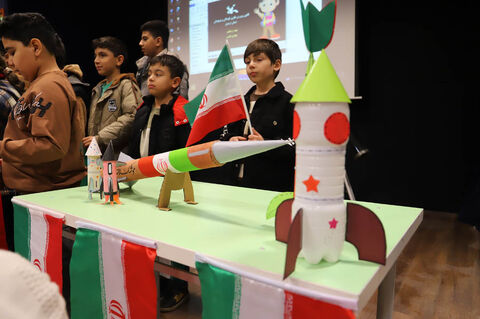 کودکان اردبیلی پرتاب سه ماهواره را جشن گرفتند