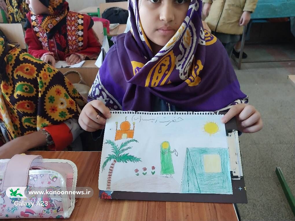 آشنایی کودکان روستای گامیشلی شهرستان گمیشان، با شخصیت حضرت زینب(س)