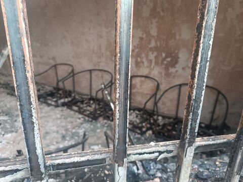 تخریب مرکز شماره ۱ نیشابور در اغتشاشات اخیر