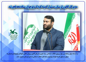 مدیرکل کانون لرستان مسئول کمیته کودک ونوجوان ستاد دهه فجر شد