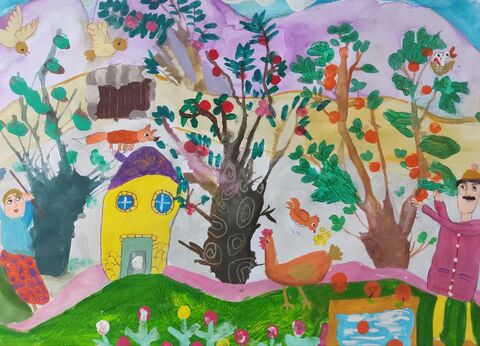 اثر برگزیده امیر حسین روان‌بخش 8 ساله از حبیب آباد  اصفهان در هشتمین مسابقه رومانی 2024 (دیپلم افتخار)