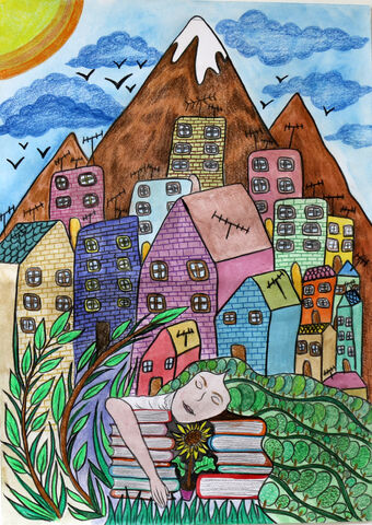 اثر برگزیده سیده دلارام حسینی 12ساله از آمل استان مازندران در هشتمین مسابقه رومانی 2024 (دیپلم افتخار)