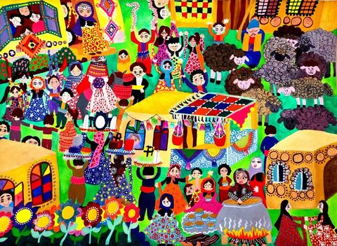 Nazanin-Zahrah Khateri, 10, from Afrinesh cultural center, Kermanshah province, winner of golden medal