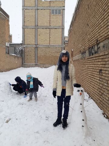 کرمانشاه.  مربیان و اعضا در روزهای برفی