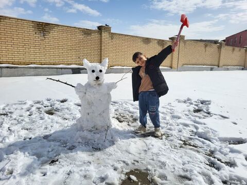 کرمانشاه.  مربیان و اعضا در روزهای برفی