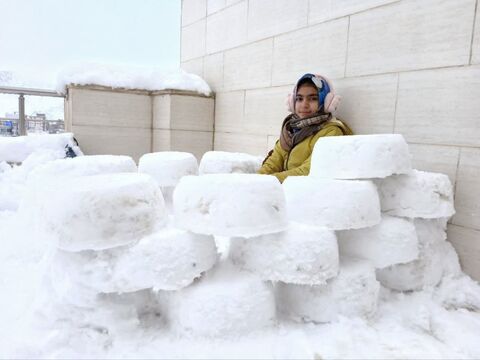 کرمانشاه.  مربیان و اعضا در روزهای برفی