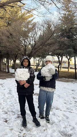 کرمانشاه.  مربیان و اعضا در روزهای برفی