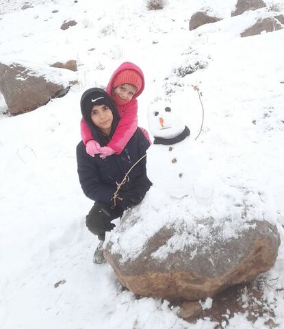 کرمانشاه.  مربیان و اعضا در روزهای برفی