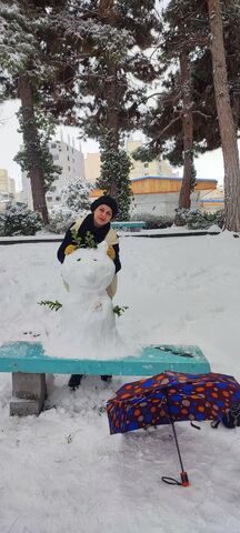 کرمانشاه. قاب برفی روز برفی اعضا و مربیان