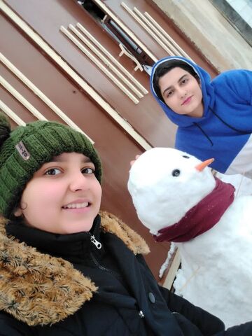 کرمانشاه. قاب برفی روز برفی اعضا و مربیان