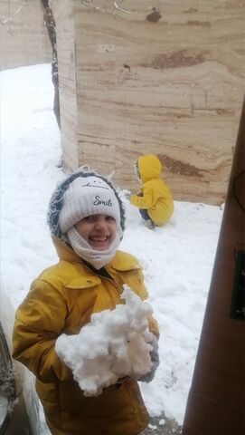 کرمانشاه. قاب برفی روز برفی اعضا و مربیان