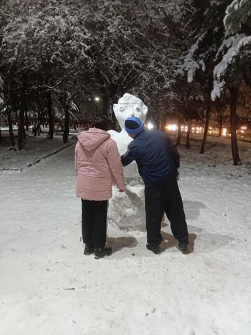 کرمانشاه. قاب برفی روز برفی اعضا و مربیان