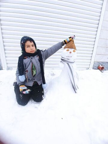 کرمانشاه. قاب برفی روز برفی اعضا و مربیان