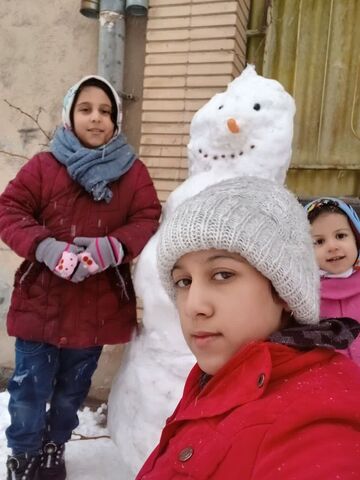 کرمانشاه. قاب برفی روز برفی اعضا و مربیان