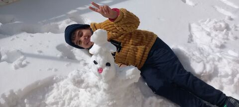 کرمانشاه. قاب برفی روز برفی اعضا و مربیان