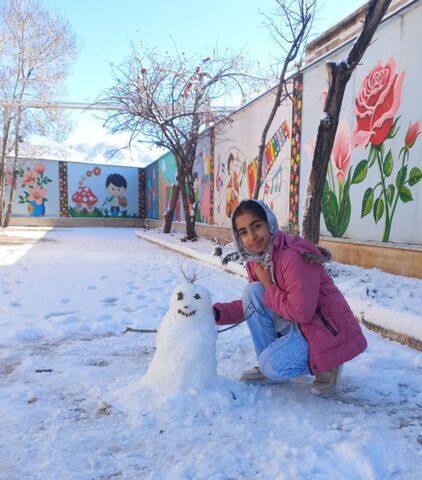 کرمانشاه. قاب برفی روز برفی اعضا و مربیان