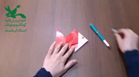 آموزش اوریگامی ماهی از سوی مربی کانون کرمانشاه