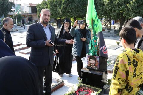 گزارش تصویری تجدید میثاق اعضای کانون پرورش فکری ساری با آرمان‌های شهدای انقلاب