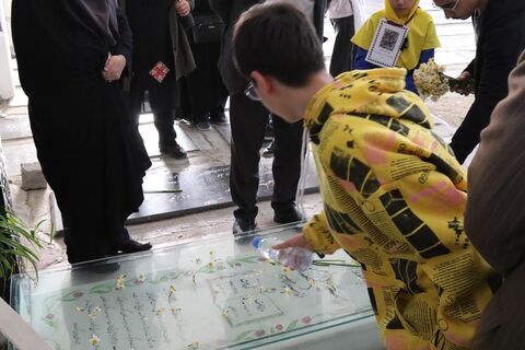 گزارش تصویری تجدید میثاق اعضای کانون پرورش فکری ساری با آرمان‌های شهدای انقلاب