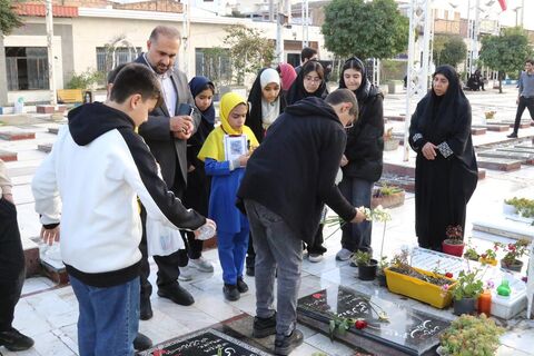 گزارش تصویری تجدید میثاق اعضای کانون پرورش فکری ساری با آرمان‌های شهدای انقلاب