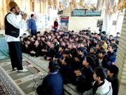 ویژه‌برنامه کتابخانه سیار در روستای مبارک‌آباد به مناسبت دهه فجر و نیمه شعبان