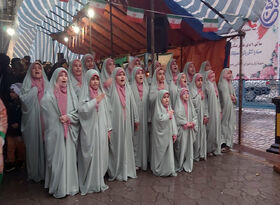 لحظه‌های معنوی کودکان رضوانشهری در جشن میلاد امام زمان(عج) و دهه فجر