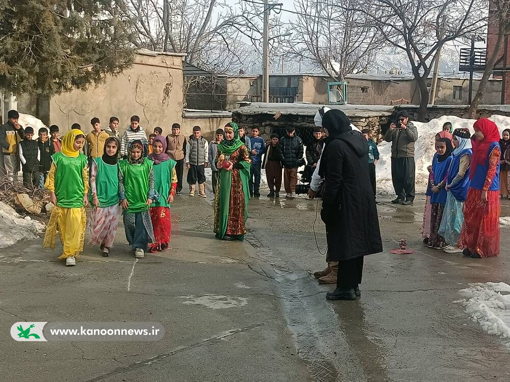 روایت شور و خلاقیت کودکان روستای ینگیجه در ایام دهه فجر