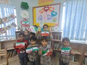 اعضای نوخوان بیارجمند دهه فجر را با پرچم و سفالگری گرامی داشتند