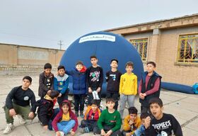 مربیان کانون کرمانشاه برنامه‌های دهه فجر را به روستای جامه‌شوران بردند