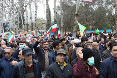 راهپیمایی باشکوه 22 بهمن در ساری